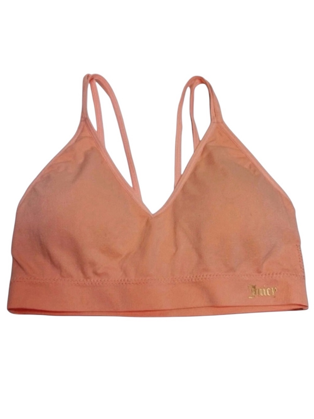 Juicy Couture Peachy Coral Bralette Bra Padded Stretch